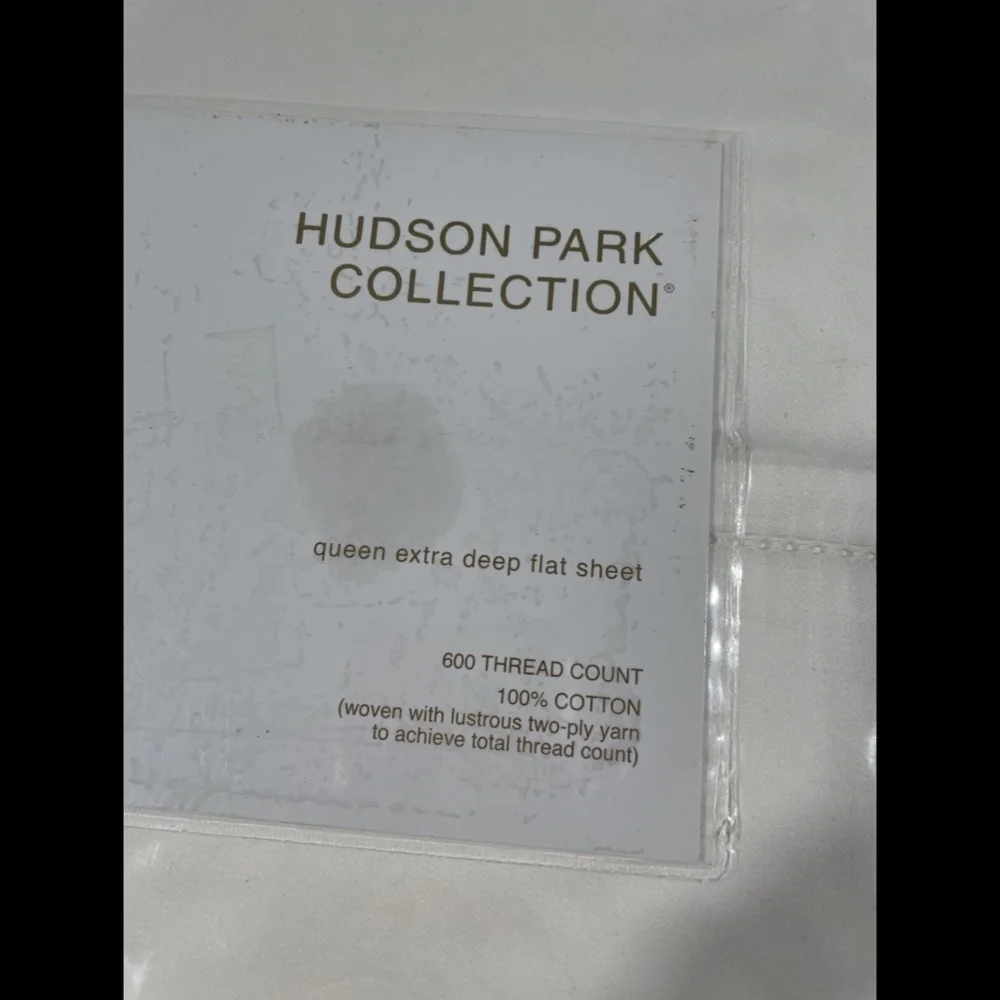 NIB [ QUEEN ] 600TC Cotton Extra Deep Flat‎ Sheet for Hudson Park